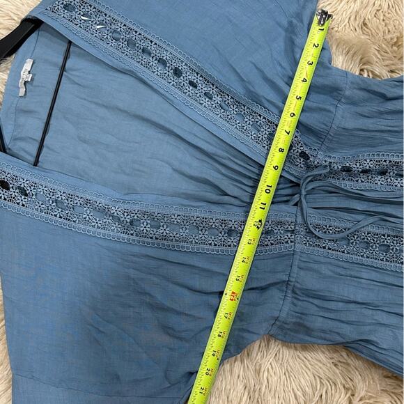 LOVE TREE paradise kimono / Duster / Beach Coverup in blue Size Medium - Picture 7 of 12